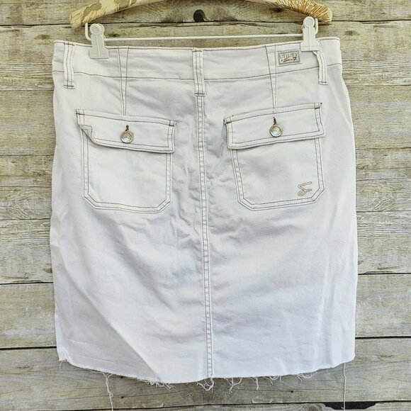Never Worn Seven7 Utility Skirt Size 10 - White - Picture 2 of 10